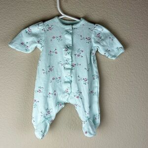 3/$10 Little Me Flowered Preemie One Piece with Hat